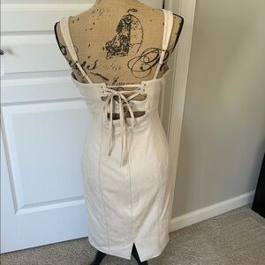 Guess Beige Sleeveless Midi Dress